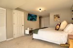Master bedroom equipped with a king-sized bed & ultra-soft bed sheets -basement floor-